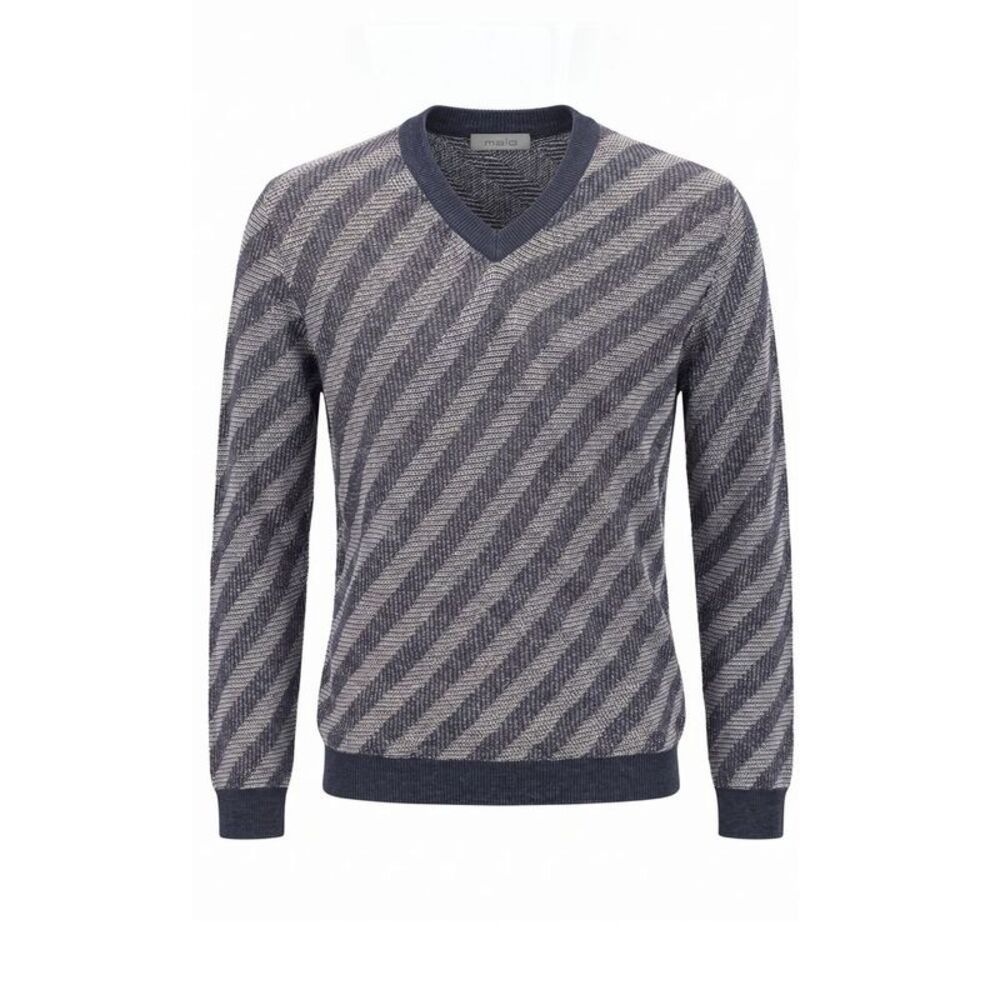 Malo Blue Linen Men Men's Sweater